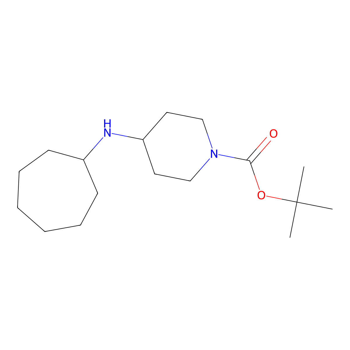 Tert-butyl 4-(cycloheptylamino)piperidine-1-carboxylate molecular structure, CAS 319427-80-0