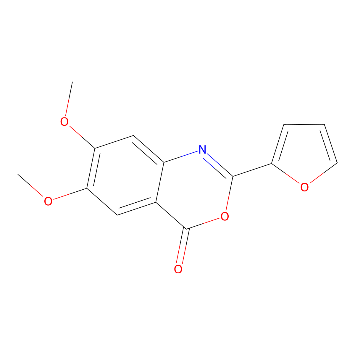2-(furan-2-yl)-6,7-dimethoxy-4H-3,1-benzoxazin-4-one molecular structure, CAS 319430-36-9