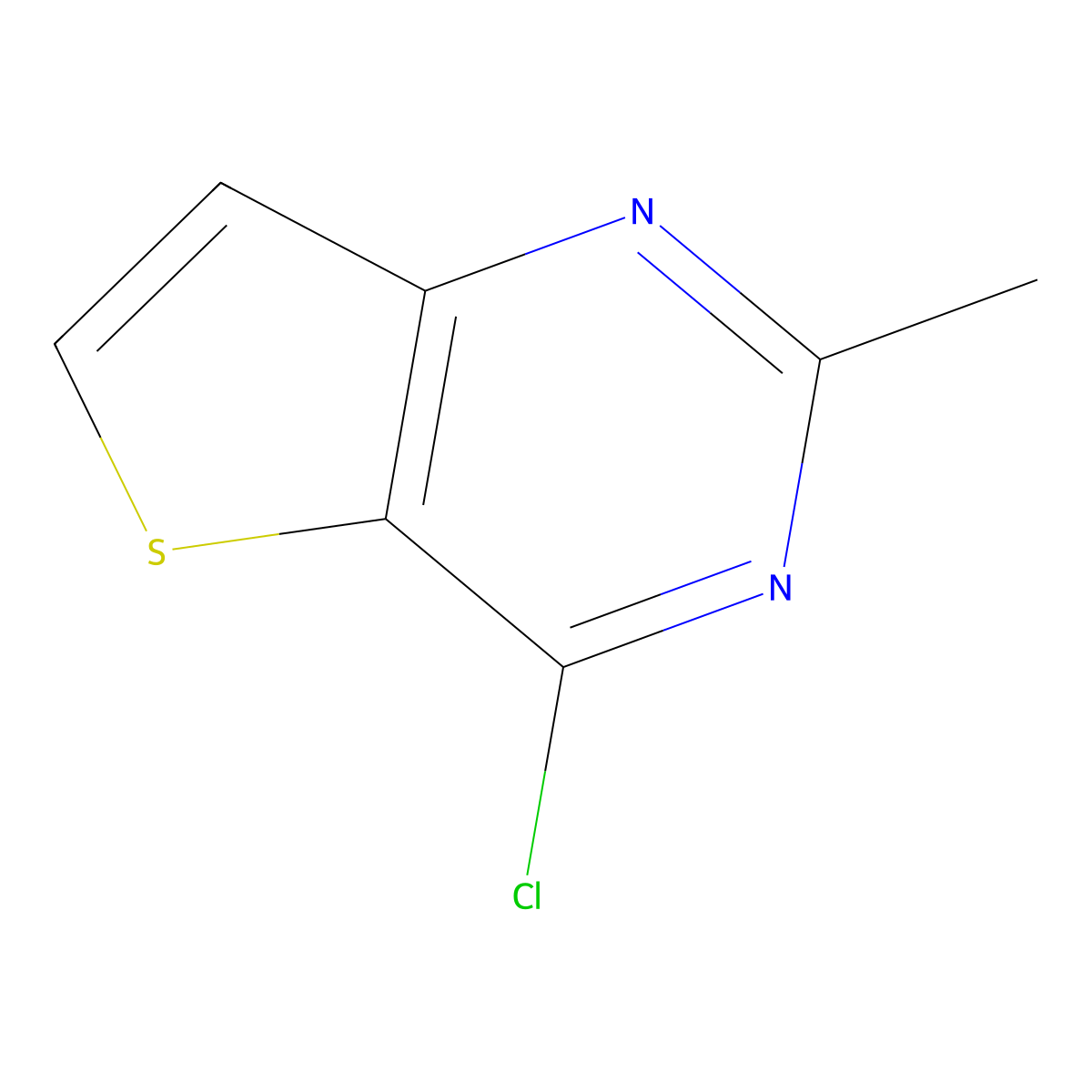 4-Chloro-2-methylthieno[3,2-d]pyrimidine molecular structure, CAS 319442-16-5