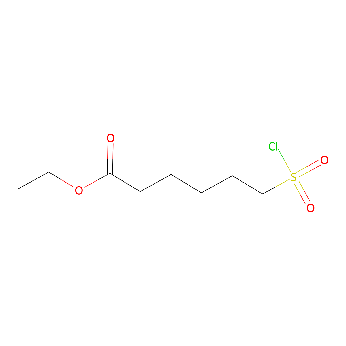 Ethyl 6-(chlorosulfonyl)hexanoate molecular structure, CAS 319452-62-5