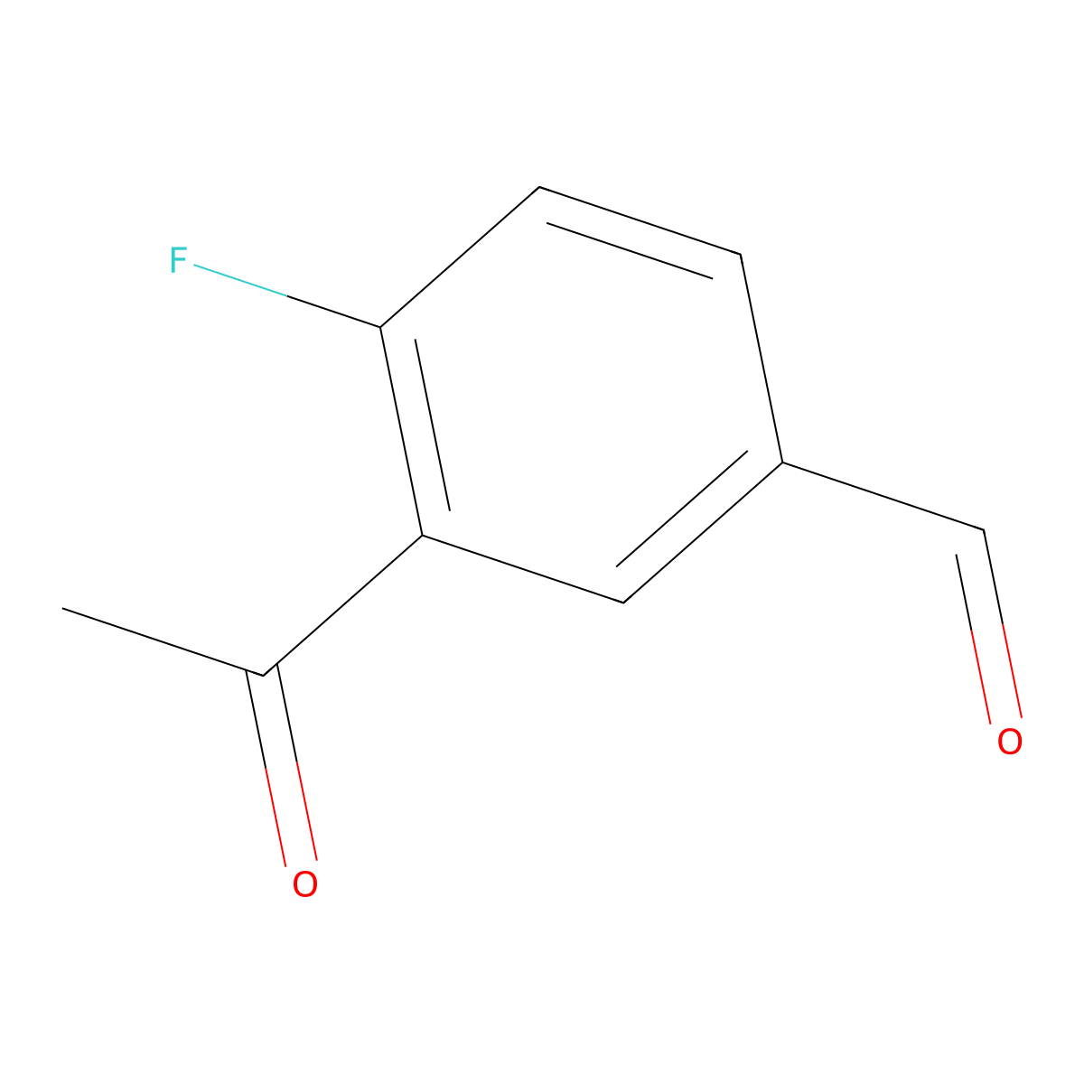 3-Acetyl-4-fluorobenzaldehyde molecular structure, CAS 319455-11-3