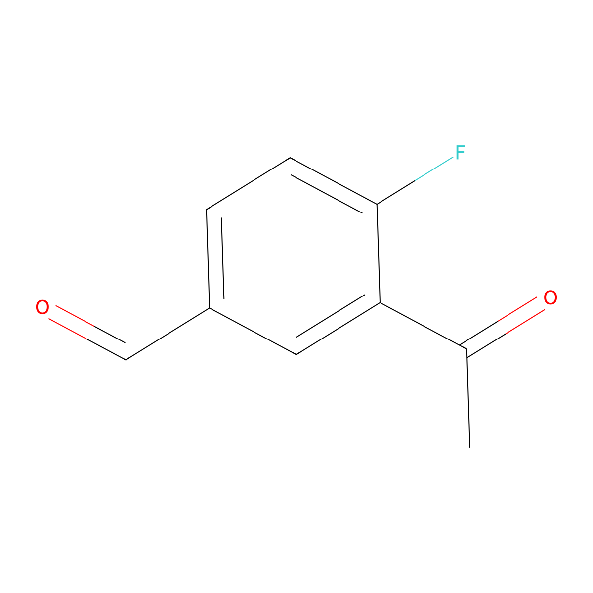 3-Acetyl-4-fluorobenzaldehyde molecular structure, CAS 319455-11-3