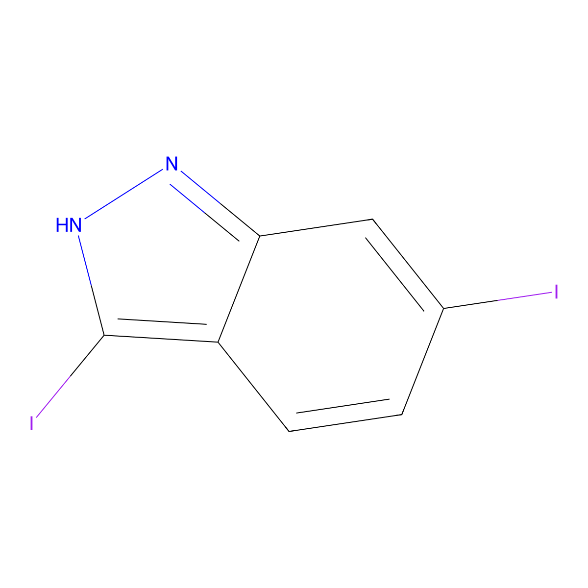 3,6-Diiodo-2H-indazole molecular structure, CAS 319472-78-1