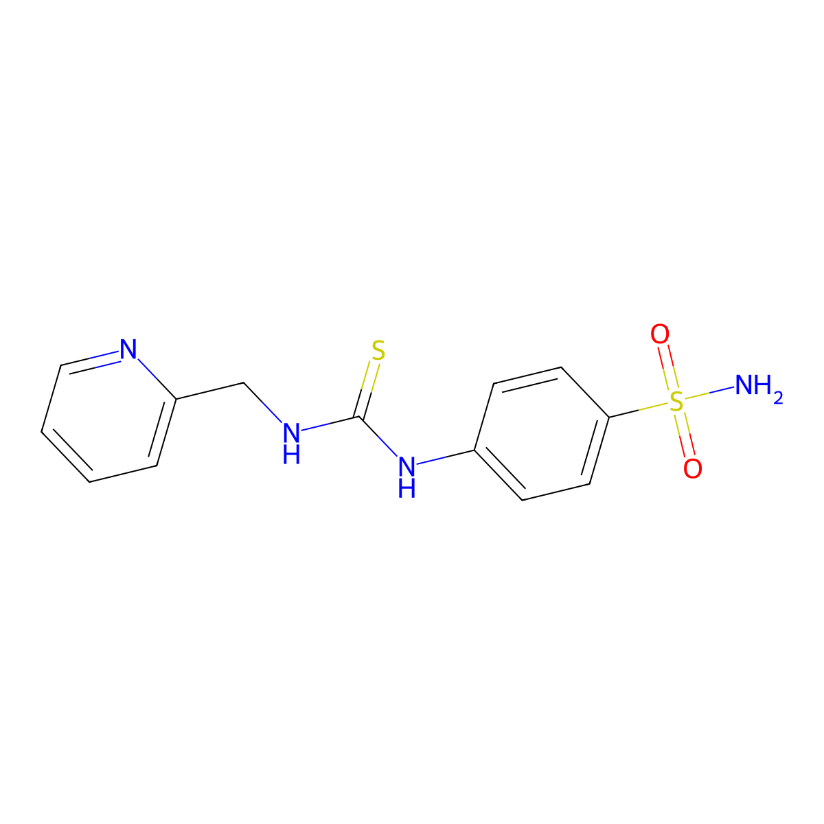 1-(Pyridin-2-ylmethyl)-3-(4-sulfamoylphenyl)thiourea molecular structure, CAS 319473-13-7
