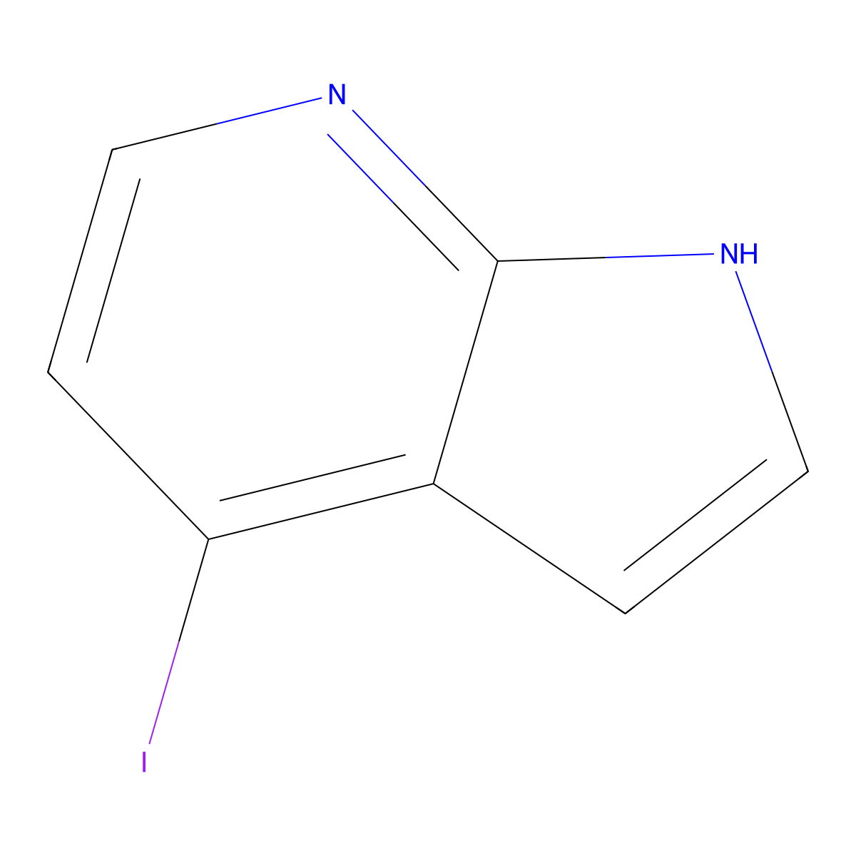 4-Iodo-1H-pyrrolo[2,3-b]pyridine molecular structure, CAS 319474-34-5