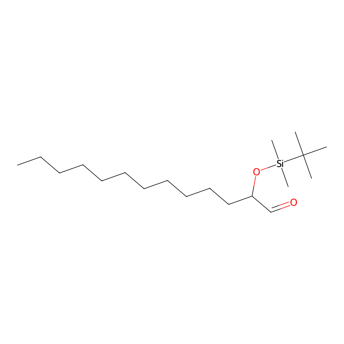 2-[Tert-butyl(dimethyl)silyl]oxytridecanal molecular structure, CAS 319474-65-2
