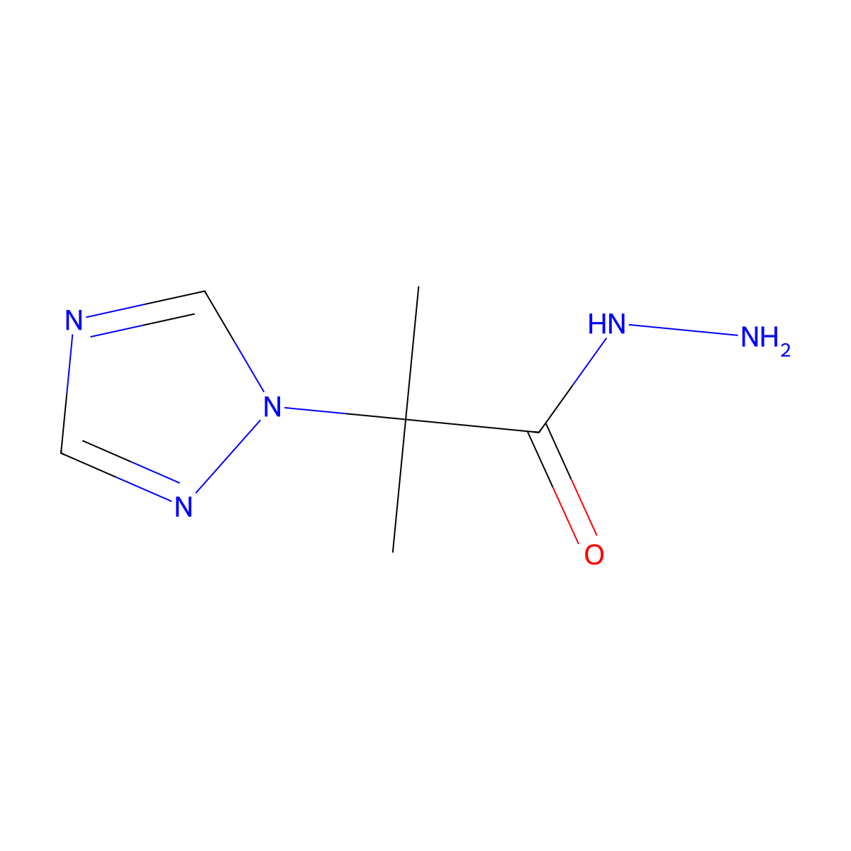 2-Methyl-2-(1H-1,2,4-triazol-1-yl)propanehydrazide molecular structure, CAS 319477-98-0