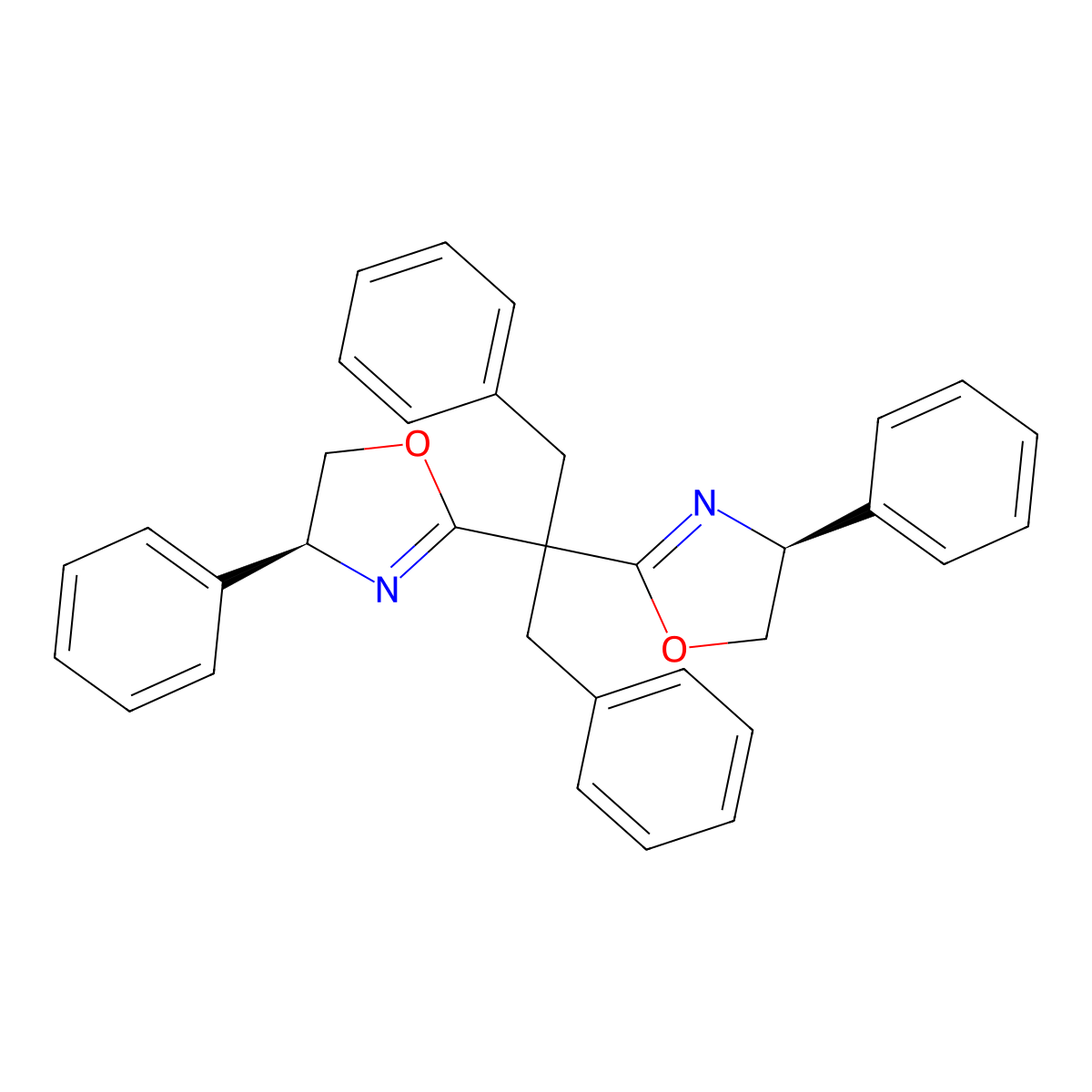 (4S,4'S)-2,2'-[2Phenyl-1-(phenylmethyl)ethylidene]bis[4,5-dihydro-4-phenyl-Oxazole molecular structure, CAS 319489-87-7