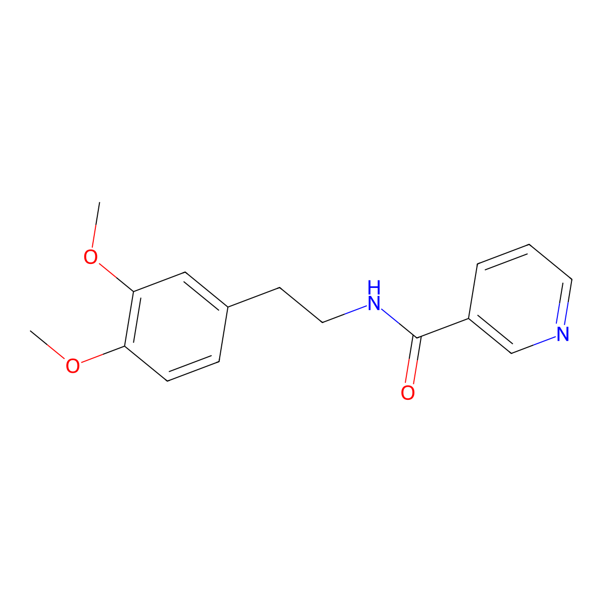N-[2-(3,4-dimethoxyphenyl)ethyl]pyridine-3-carboxamide molecular structure, CAS 31949-41-4