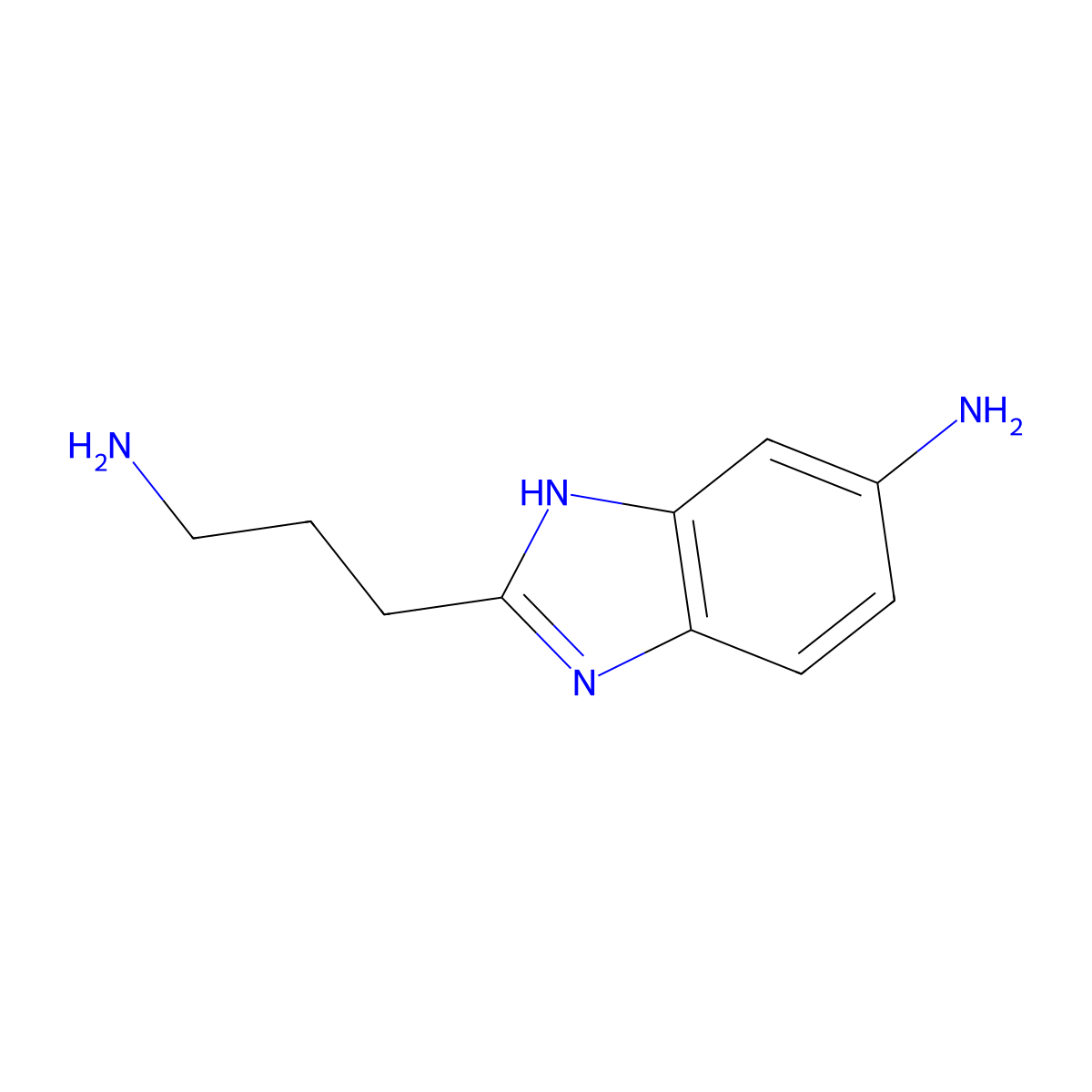 2-(3-Aminopropyl)-1H-benzo[d]imidazol-6-amine molecular structure, CAS 319490-25-0