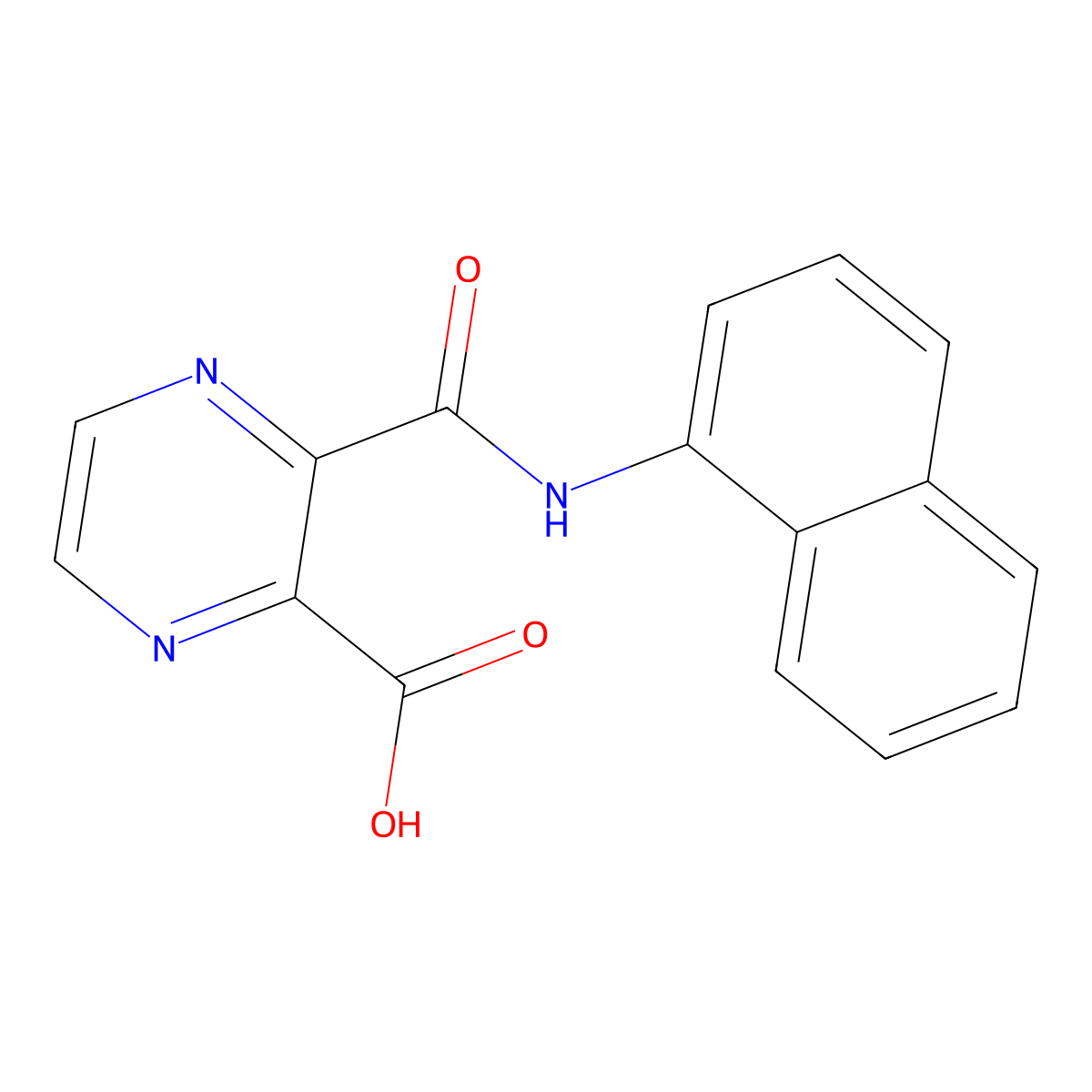 3-(Naphthalen-1-ylcarbamoyl)pyrazine-2-carboxylic acid molecular structure, CAS 319490-71-6