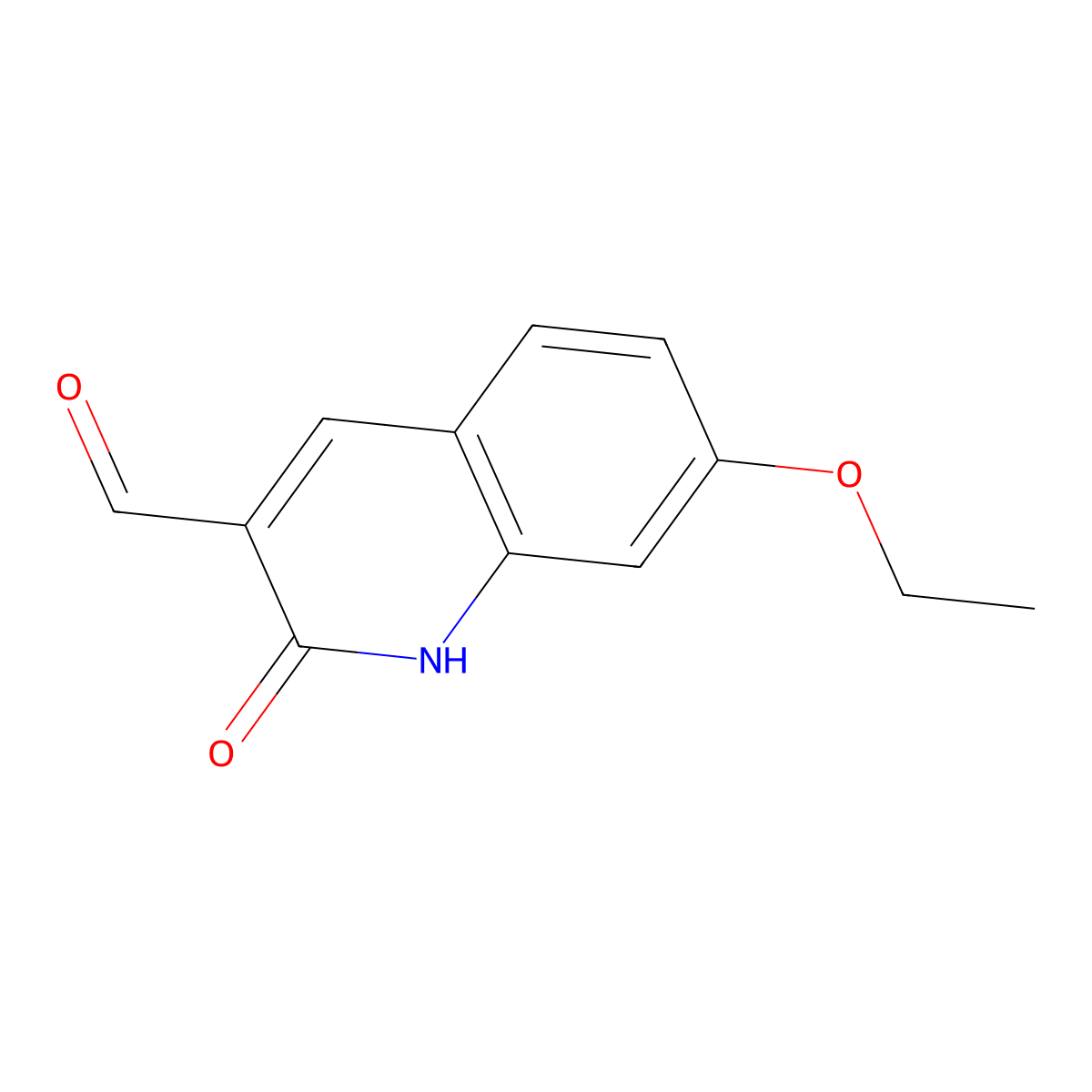 7-Ethoxy-2-oxo-1,2-dihydroquinoline-3-carbaldehyde molecular structure, CAS 319490-90-9