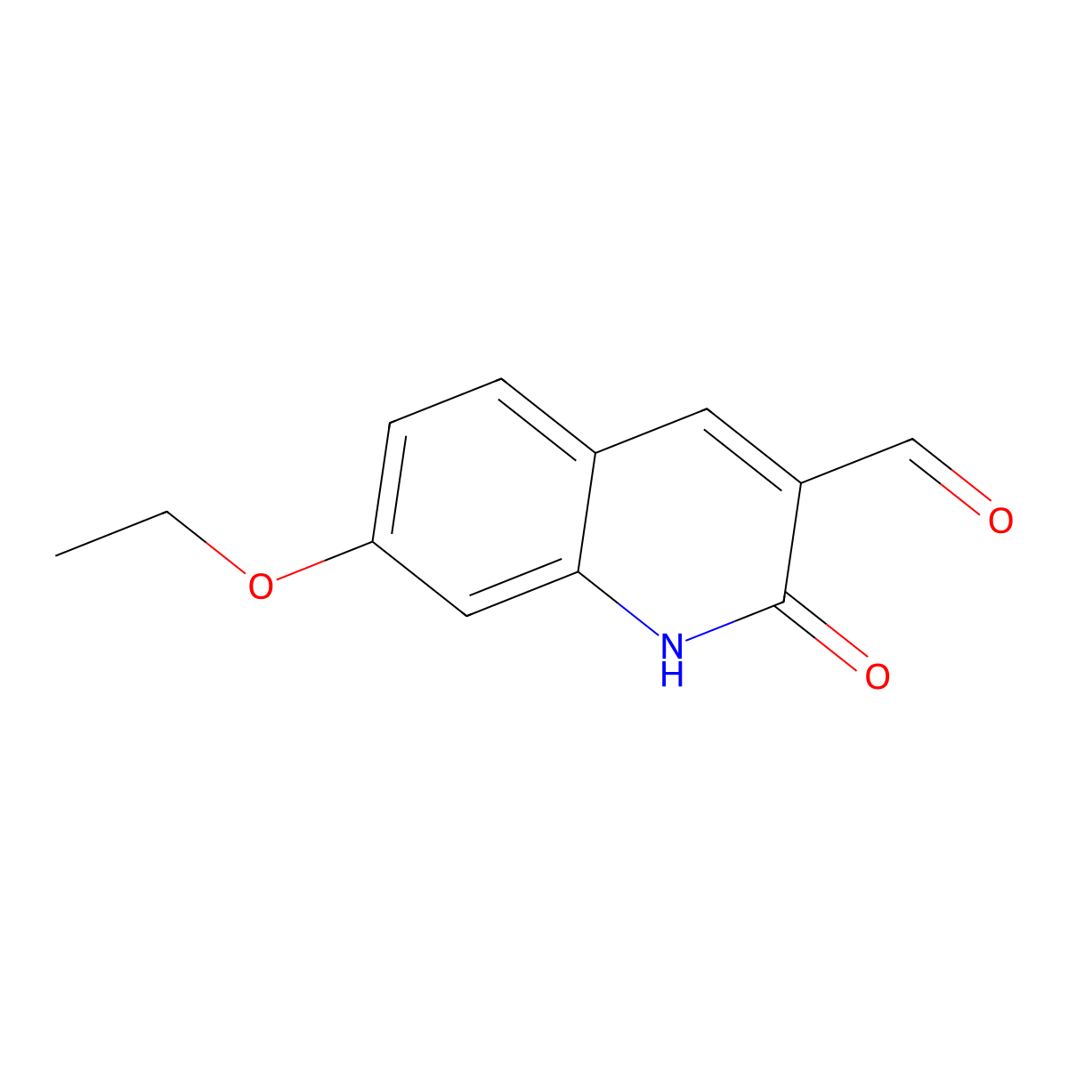 7-Ethoxy-2-oxo-1,2-dihydroquinoline-3-carbaldehyde molecular structure, CAS 319490-90-9