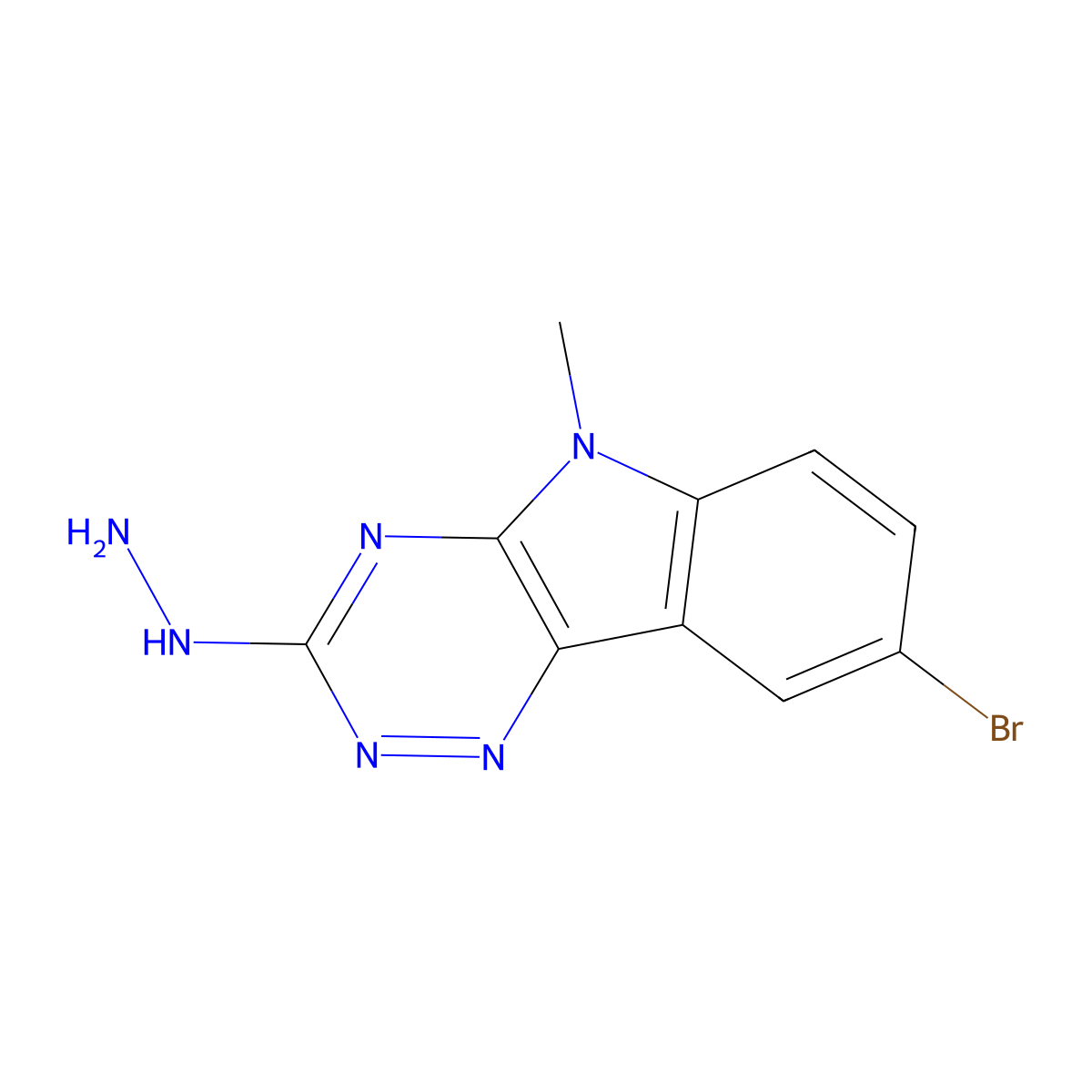 8-bromo-3-hydrazinyl-5-methyl-5H-[1,2,4]triazino[5,6-b]indole molecular structure, CAS 319491-03-7