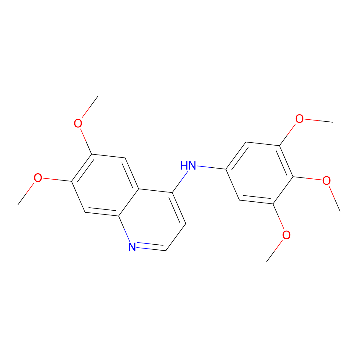 6,7-dimethoxy-N-(3,4,5-trimethoxyphenyl)quinolin-4-amine molecular structure, CAS 319492-82-5