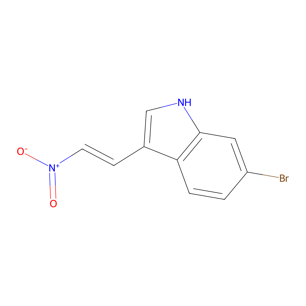 (e)-6-Bromo-3-(2-nitrovinyl)-1h-indole molecular structure, CAS 319493-07-7