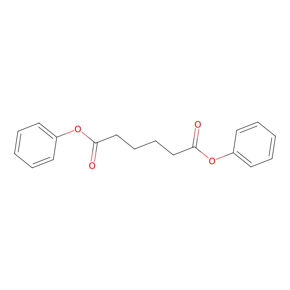 1,6-Diphenyl hexanedioate molecular structure, CAS 3195-37-7