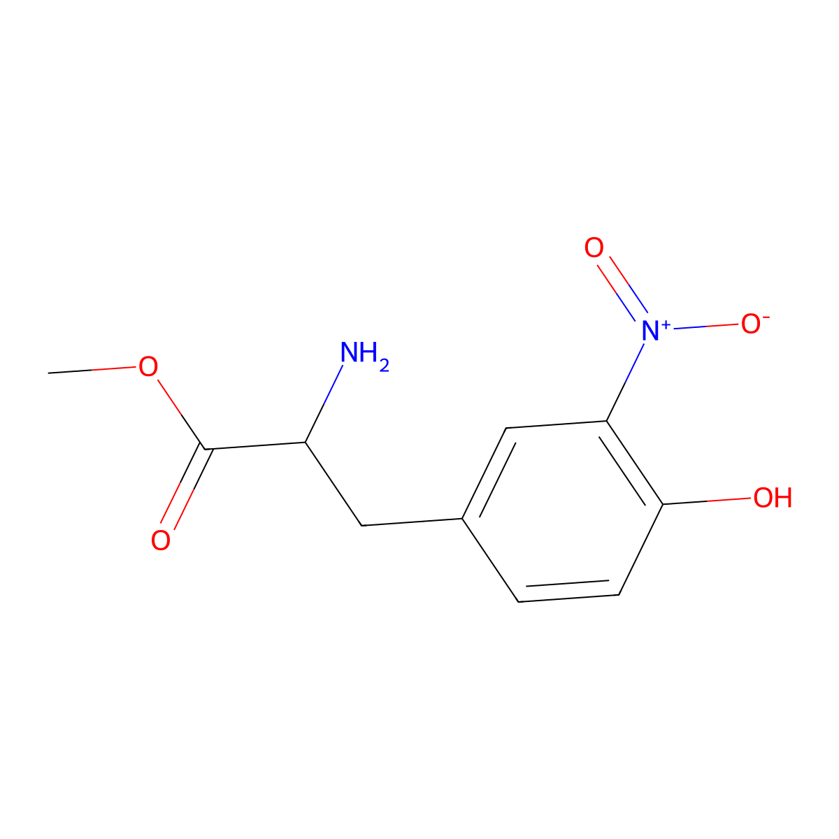 2-Nitrotyrosine methyl ester molecular structure, CAS 3195-65-1