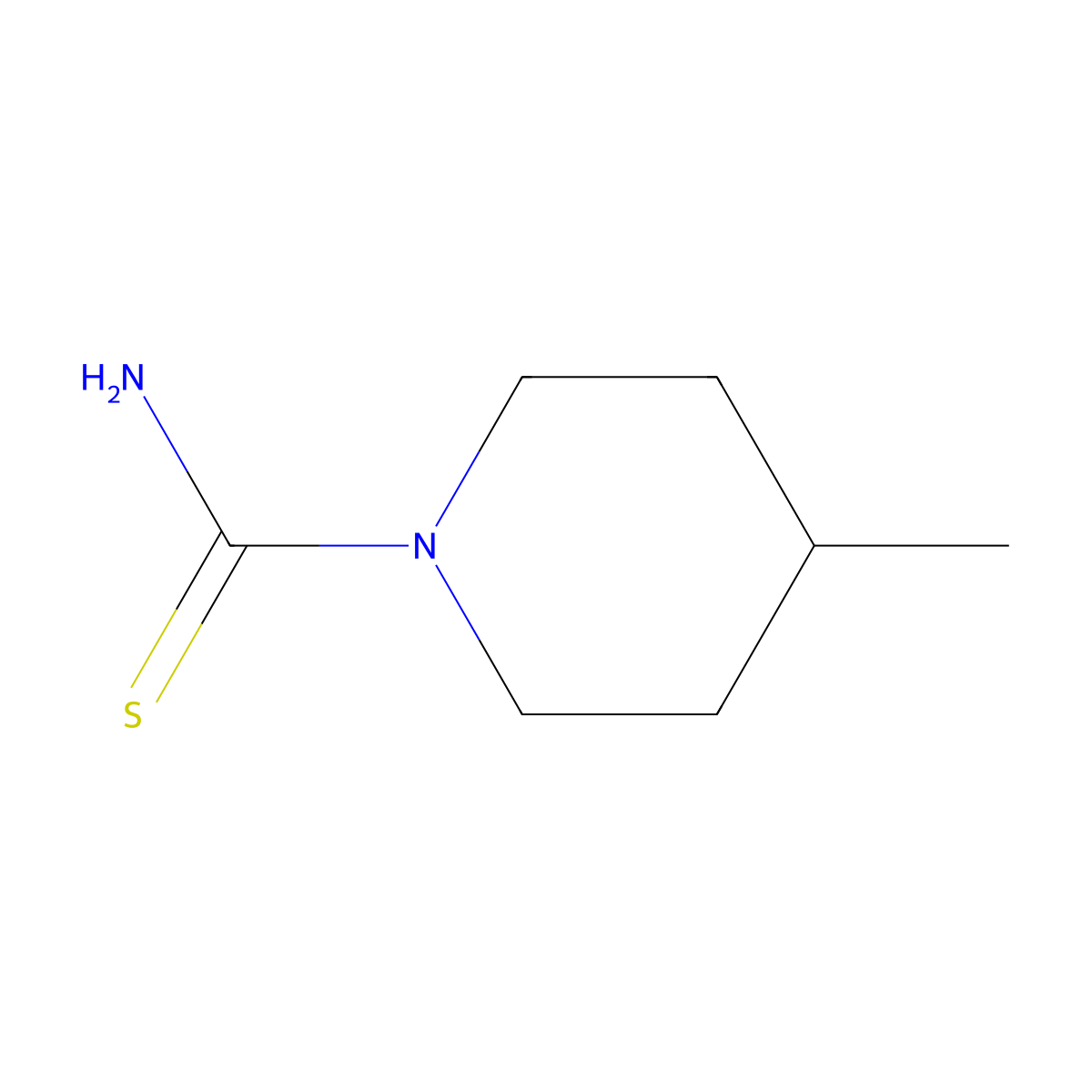 4-Methylpiperidine-1-carbothioamide molecular structure, CAS 31952-22-4