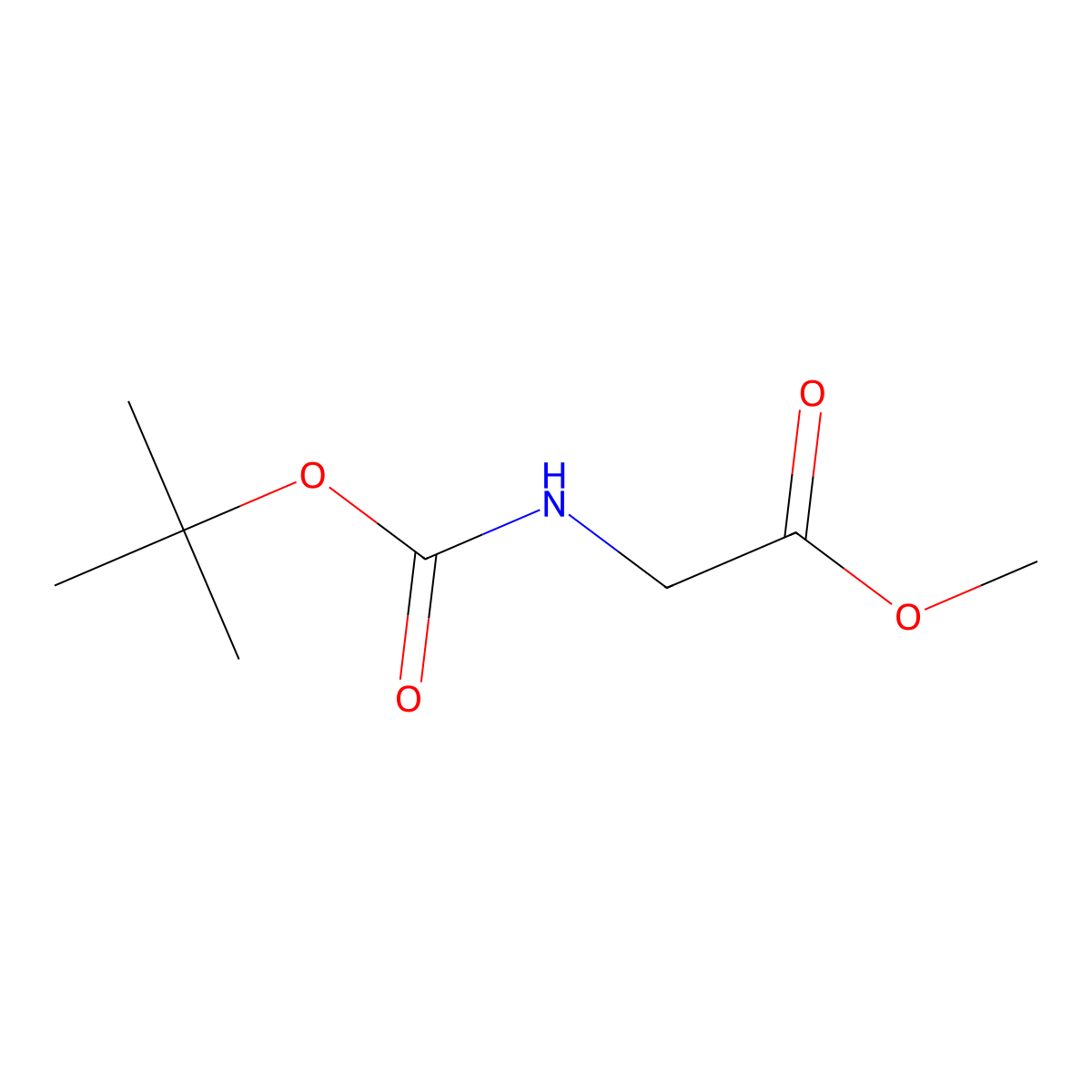N-Boc-glycine methyl ester molecular structure, CAS 31954-27-5