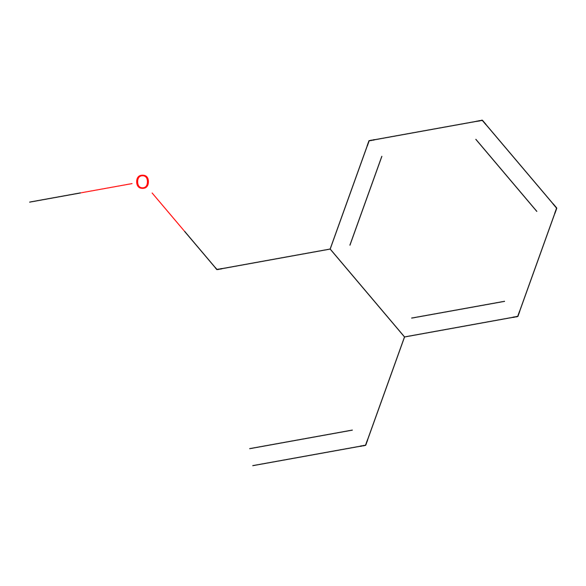 1-Ethenyl-2-(methoxymethyl)benzene molecular structure, CAS 31955-43-8