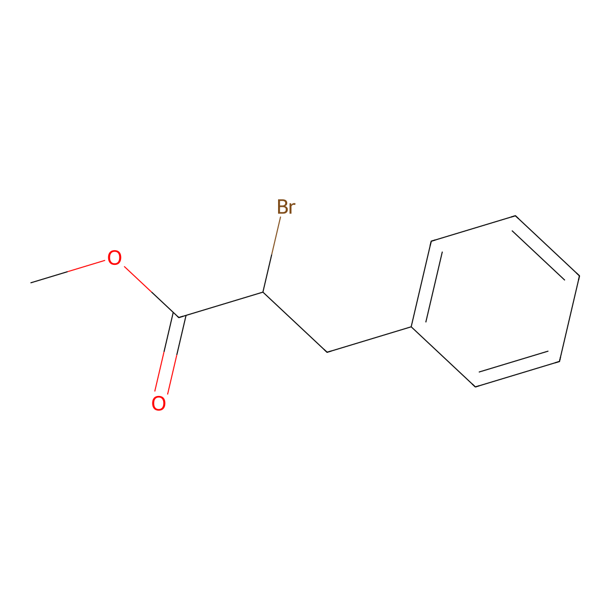 Methyl 2-bromo-3-phenylpropanoate molecular structure, CAS 3196-22-3