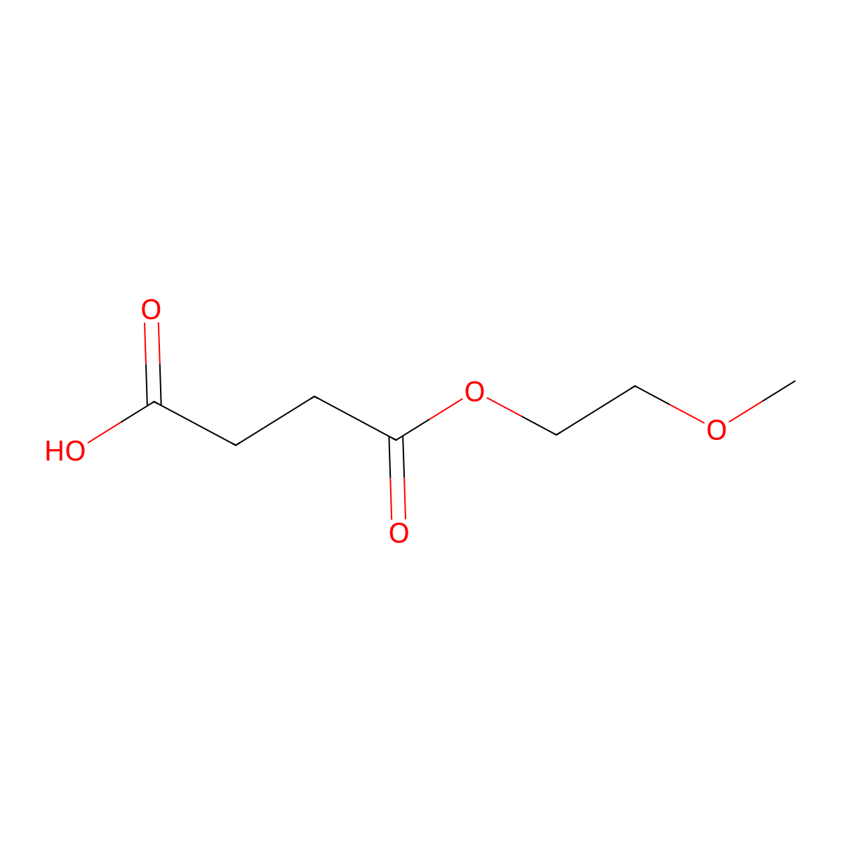 Poly(oxy-1,2-ethanediyl), alpha-(3-carboxy-1-oxopropyl)-omega-methoxy- molecular structure, CAS 31961-02-1