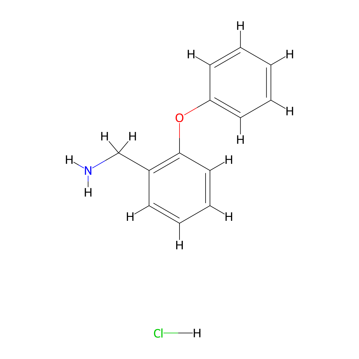 1-(2-PHENOXYPHENYL)METHANAMINE hydrochloride molecular structure, CAS 31963-35-6