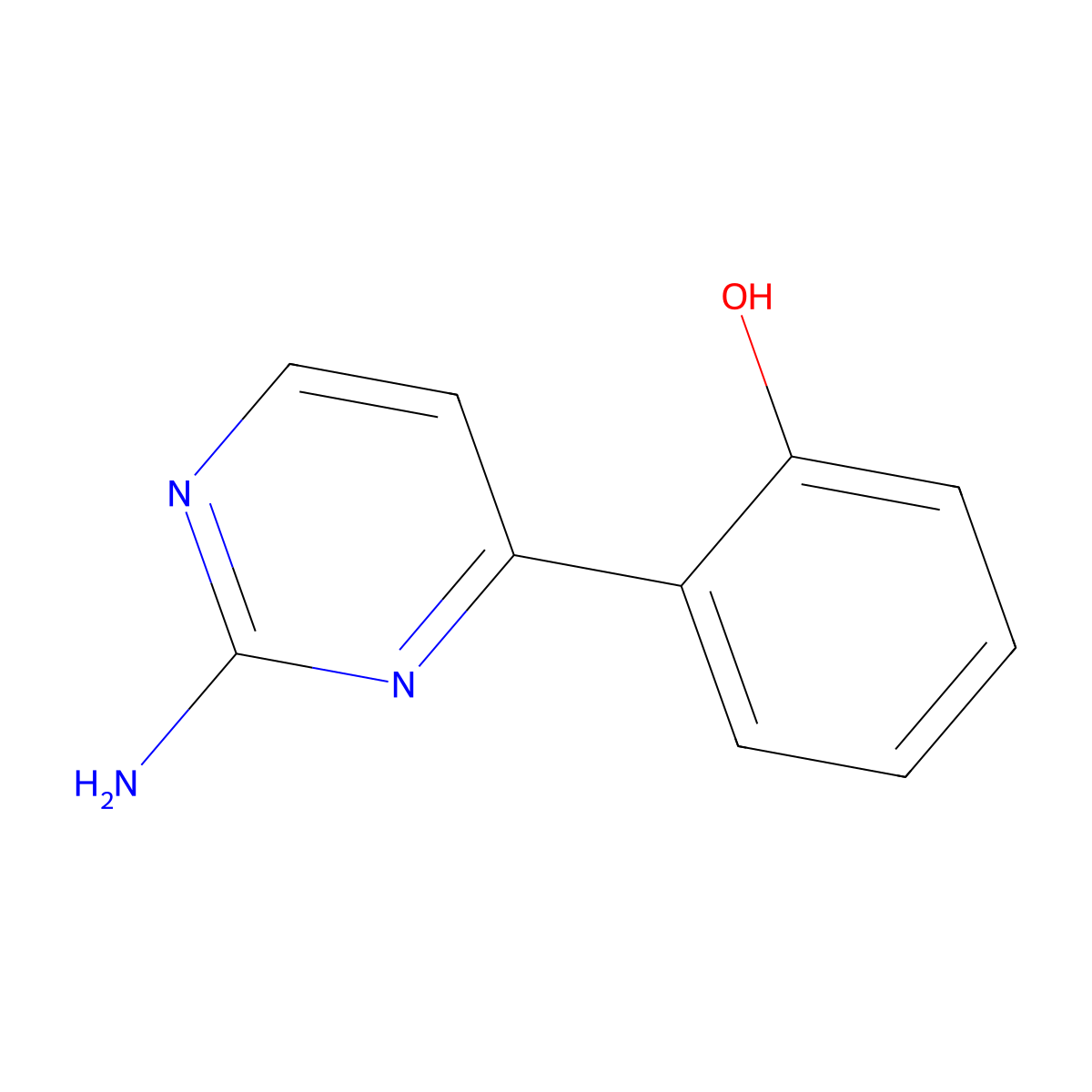 2-(2-Aminopyrimidin-4-yl)phenol molecular structure, CAS 31964-89-3