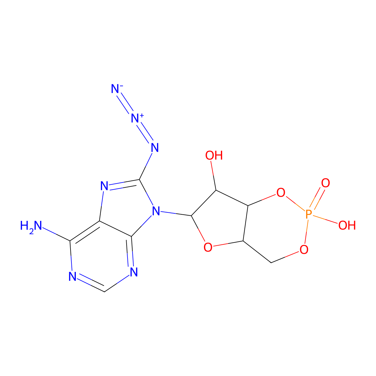 8-Azidoadenosine-3',5'-monophosphate molecular structure, CAS 31966-52-6
