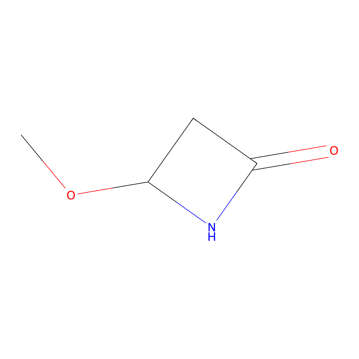 4-Methoxyazetidin-2-one molecular structure, CAS 31968-41-9