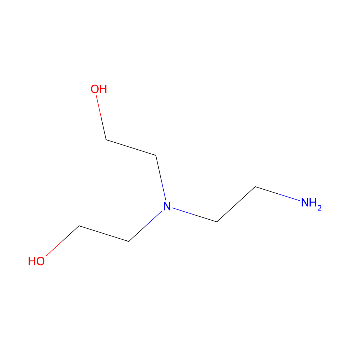N,N-Bis(2-hydroxyethyl)ethylenediamine molecular structure, CAS 3197-06-6