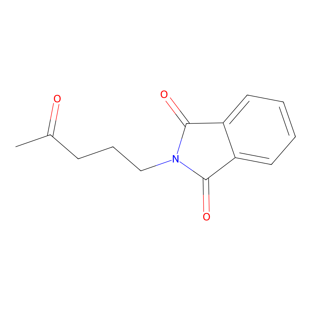 2-(4-Oxopentyl)-1H-isoindole-1,3(2H)-dione molecular structure, CAS 3197-25-9
