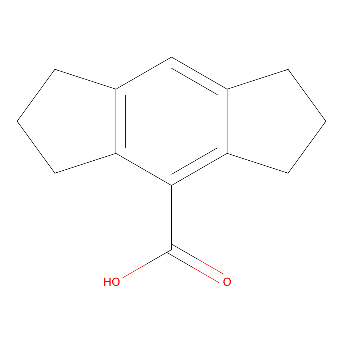 1,2,3,5,6,7-Hexahydro-S-indacene-4-carboxylic acid molecular structure, CAS 3197-63-5