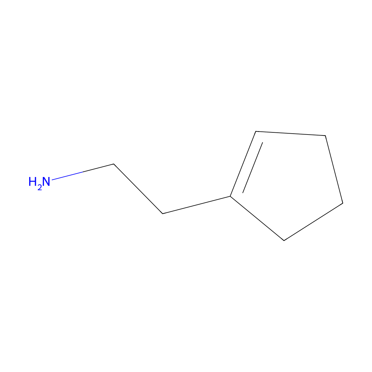 2-(Cyclopent-1-en-1-yl)ethan-1-amine molecular structure, CAS 3197-72-6