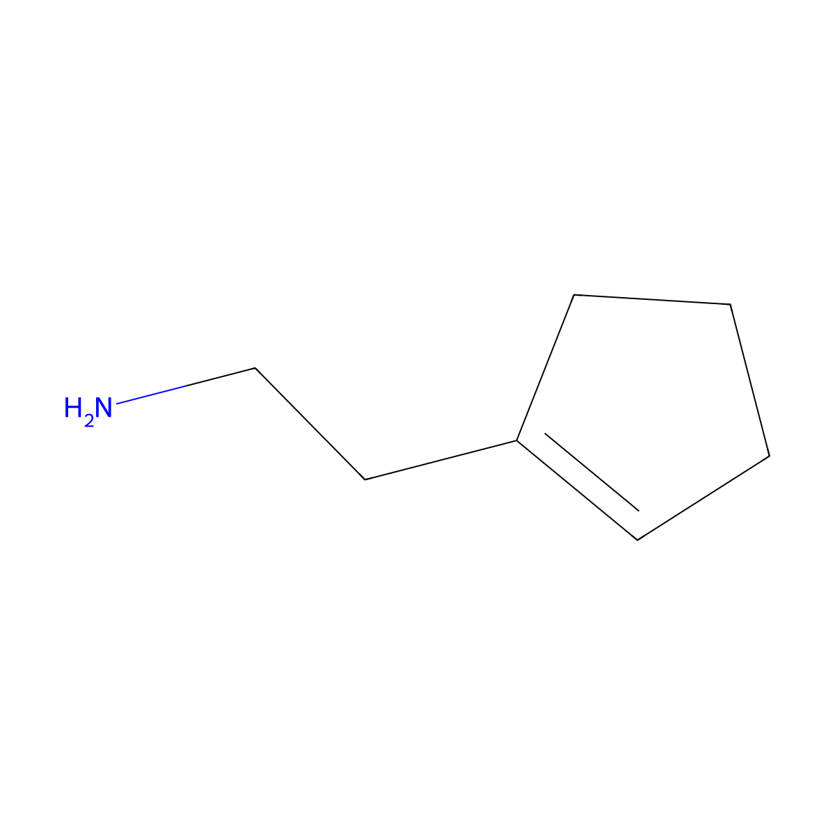 2-(Cyclopent-1-en-1-yl)ethan-1-amine molecular structure, CAS 3197-72-6