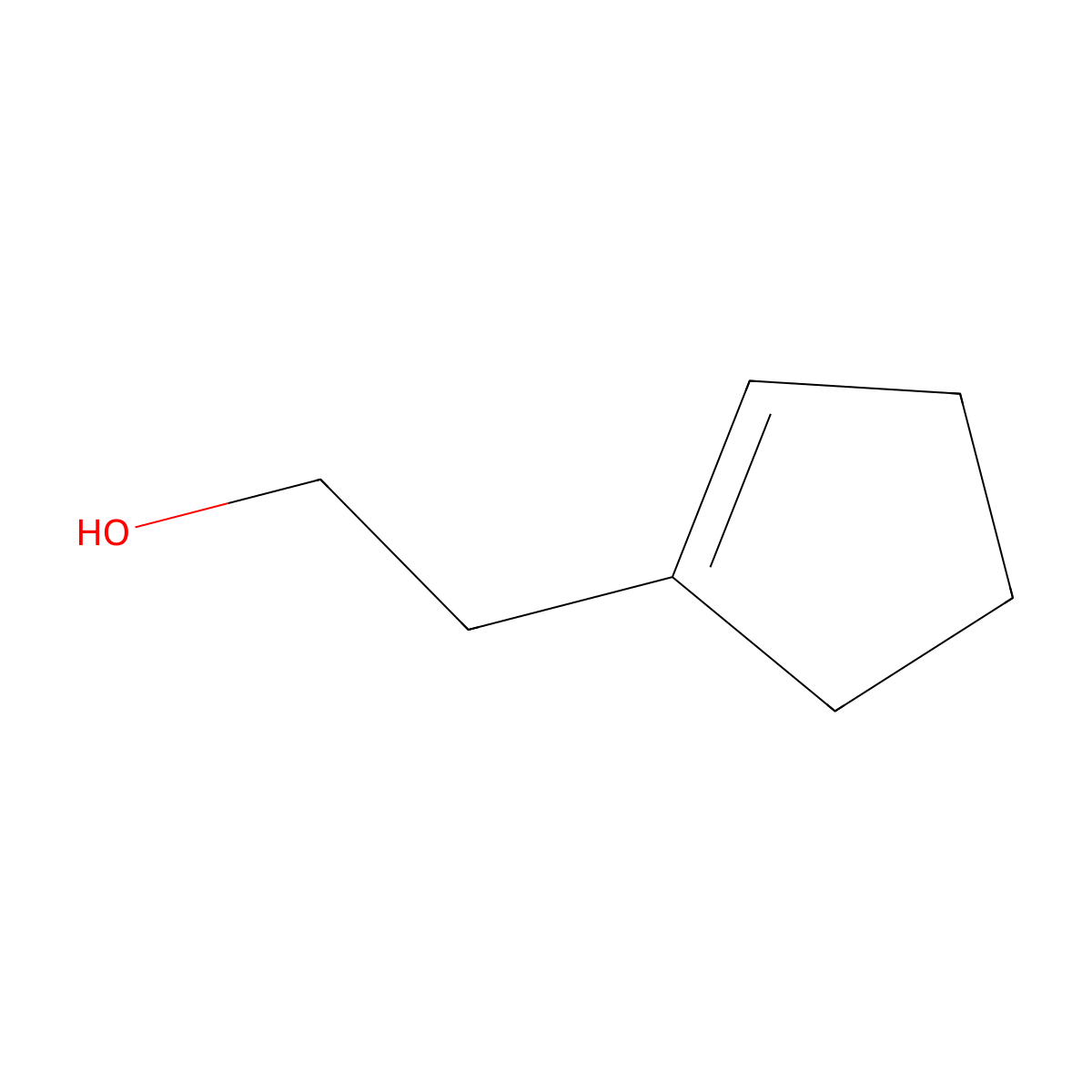 2-(Cyclopent-1-en-1-yl)ethan-1-ol molecular structure, CAS 3197-73-7