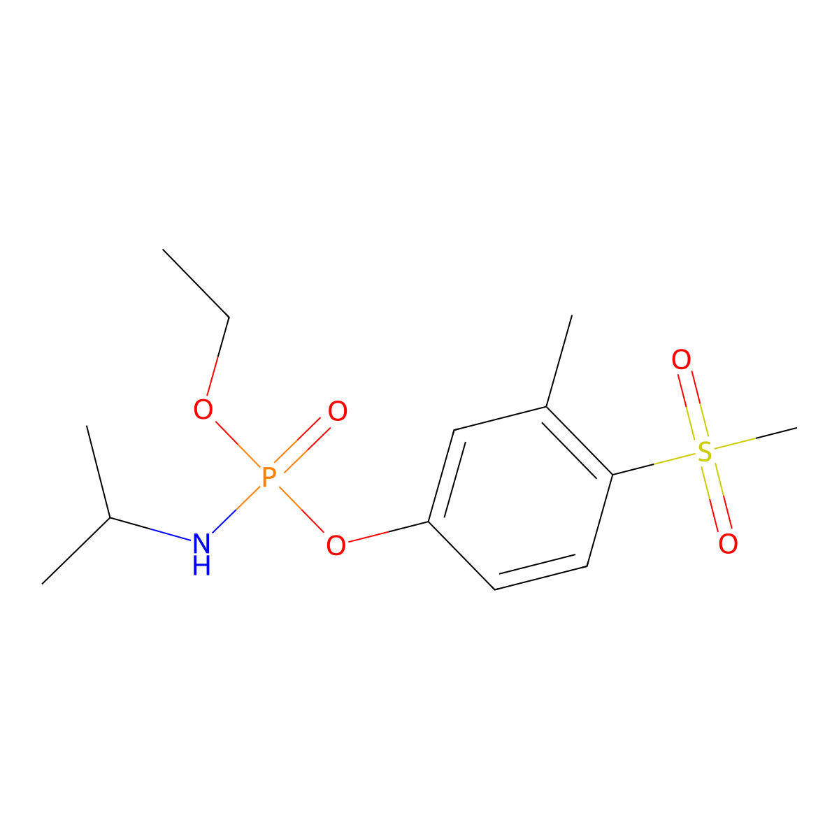 Fenamiphos sulfone molecular structure, CAS 31972-44-8