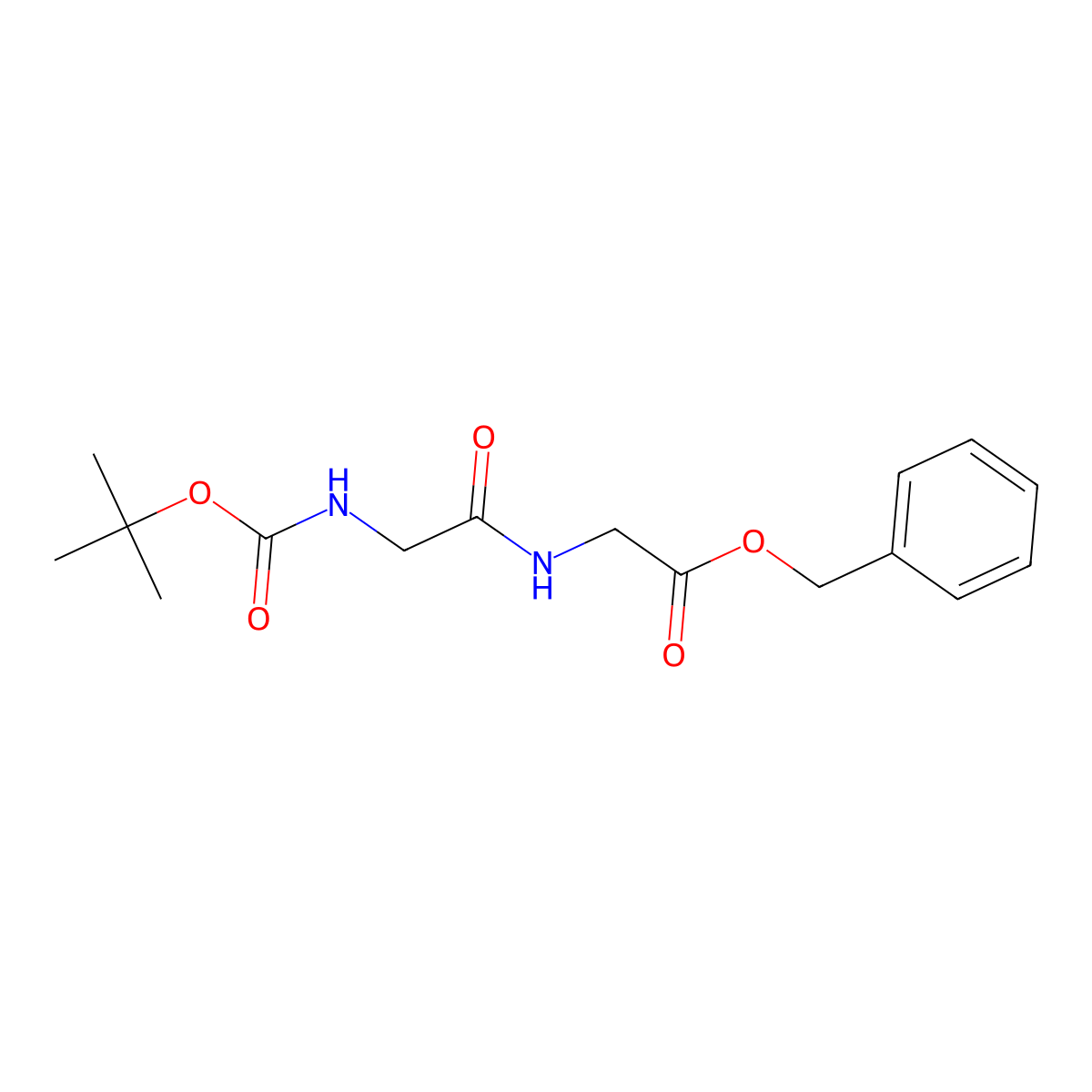 Benzyl (tert-butoxycarbonyl)glycylglycinate molecular structure, CAS 31972-51-7