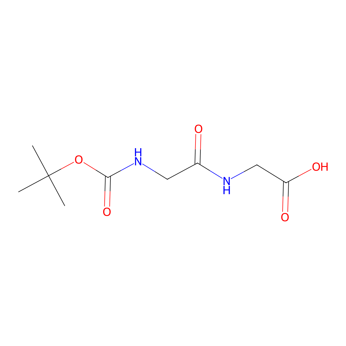 2-(2-{[(Tert-butoxy)carbonyl]amino}acetamido)acetic acid molecular structure, CAS 31972-52-8