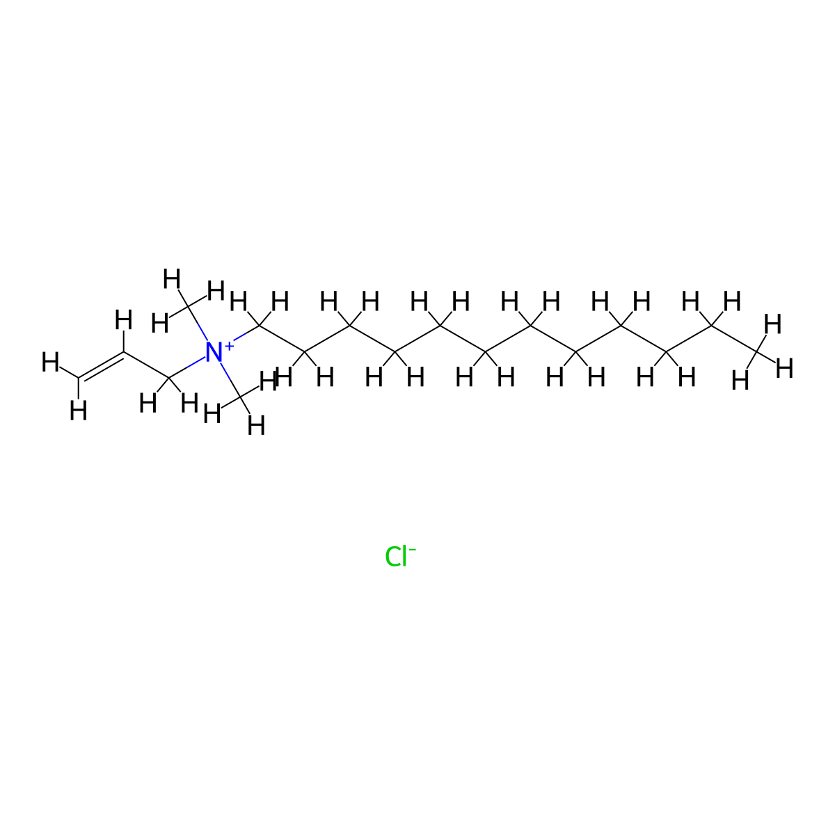 1-Dodecanaminium, N,N-dimethyl-N-2-propen-1-yl-, chloride (1:1) molecular structure, CAS 31978-07-1