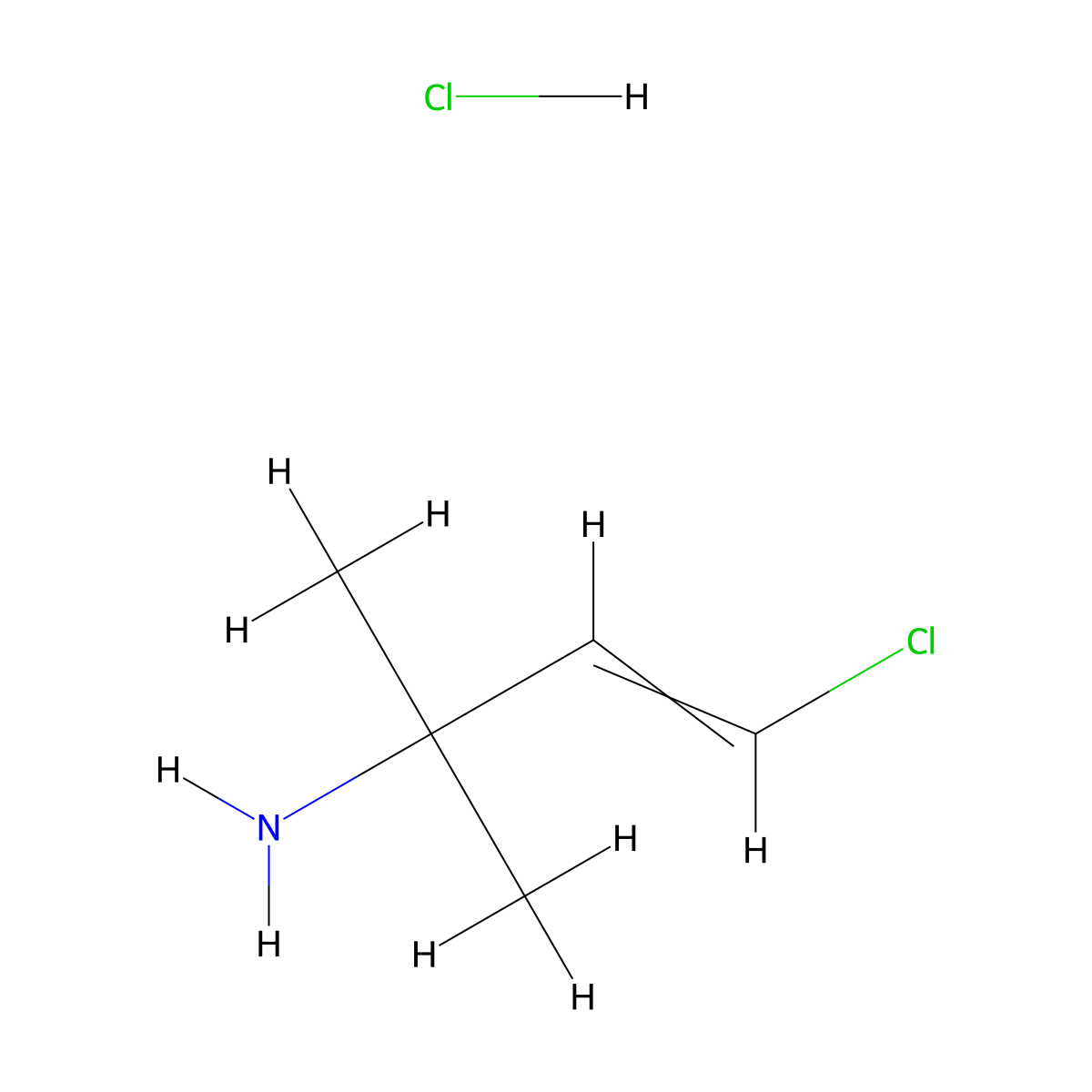 (3Z)-4-chloro-2-methylbut-3-en-2-amine hydrochloride molecular structure, CAS 31978-82-2