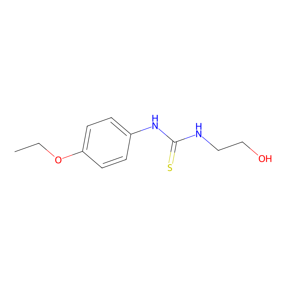 1-(4-Ethoxyphenyl)-3-(2-hydroxyethyl)thiourea molecular structure, CAS 31979-28-9