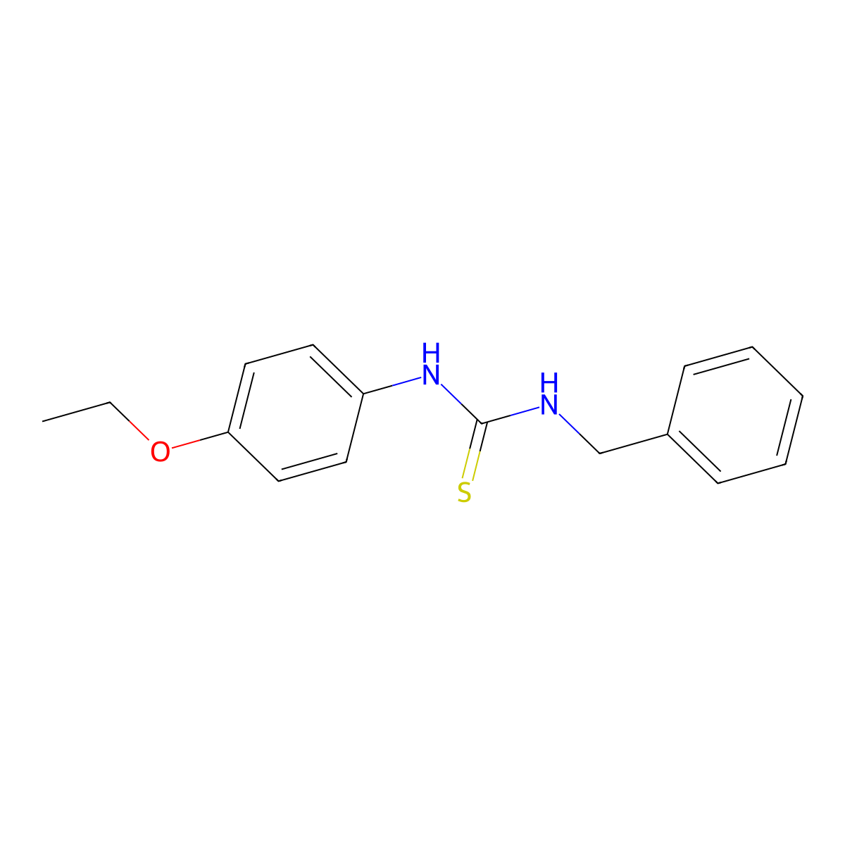 1-Benzyl-3-(4-ethoxyphenyl)thiourea molecular structure, CAS 31979-38-1
