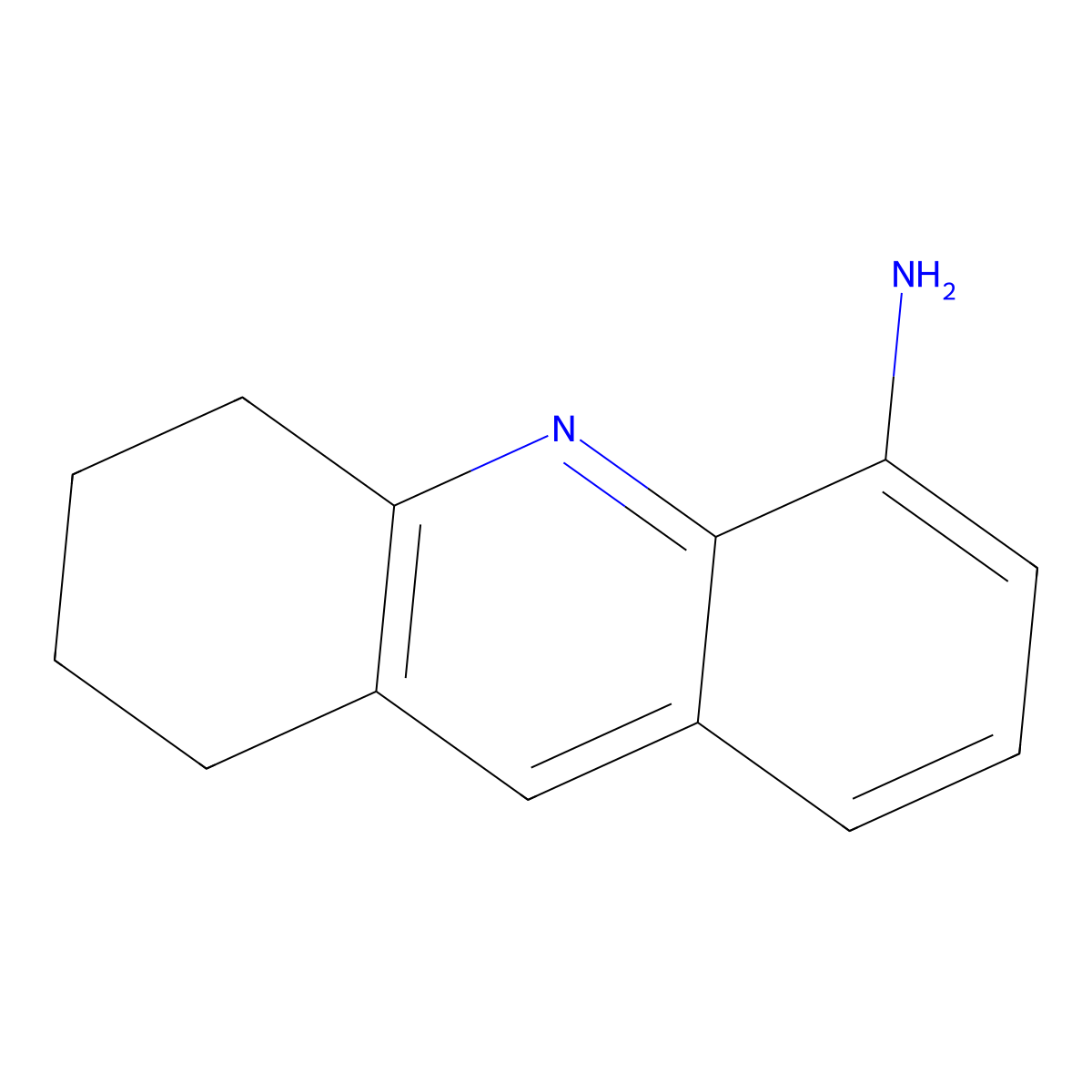 Acridine, 1,2,3,4-tetrahydro-5-amino- molecular structure, CAS 3198-41-2