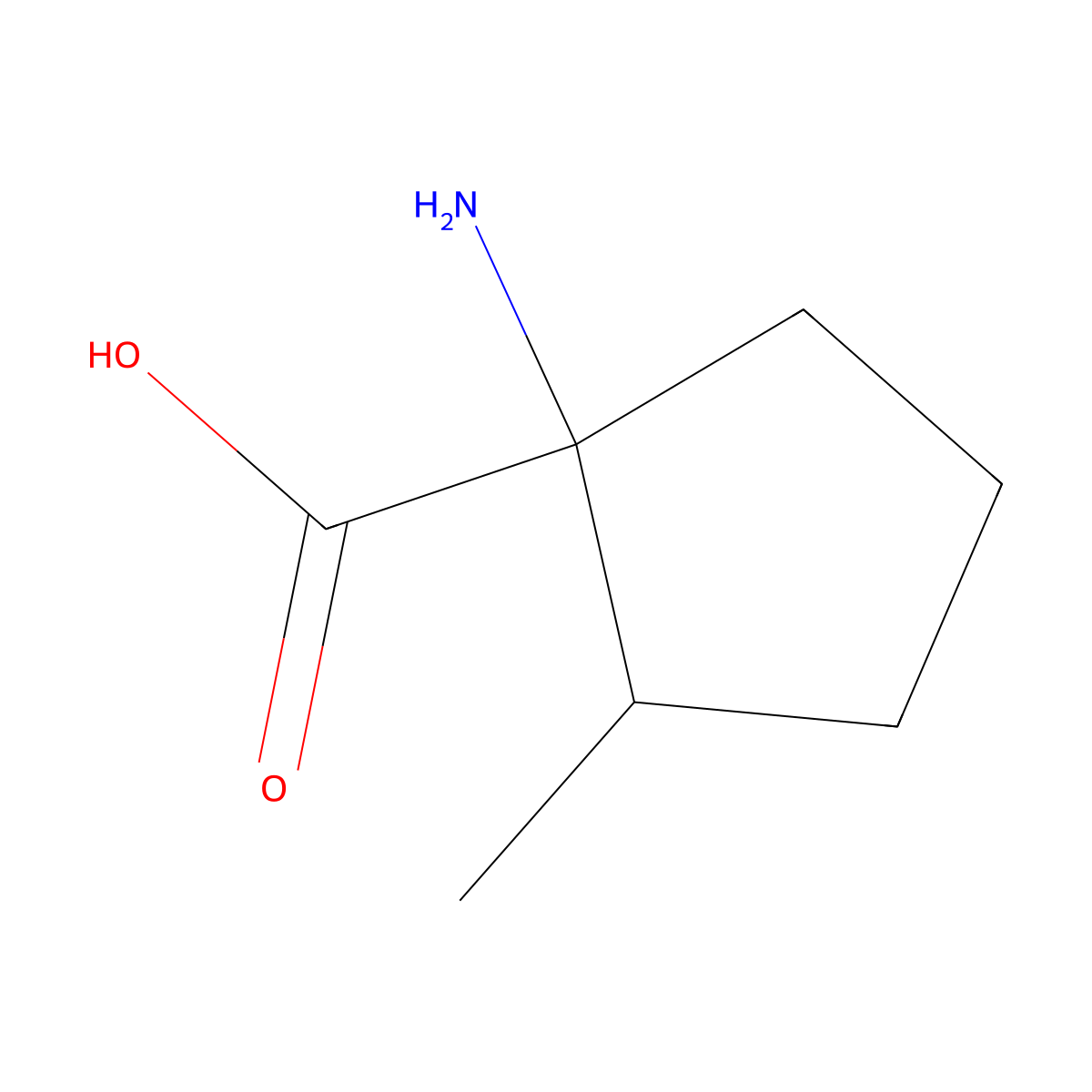 1-Amino-2-methylcyclopentanecarboxylic acid molecular structure, CAS 3198-65-0