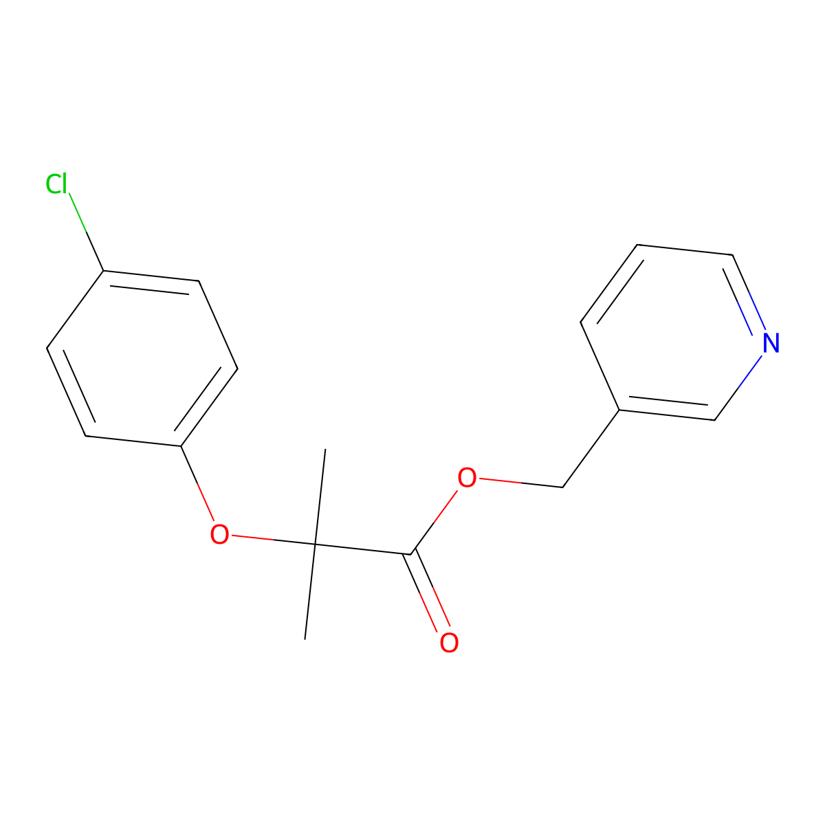 Nicofibrate molecular structure, CAS 31980-29-7