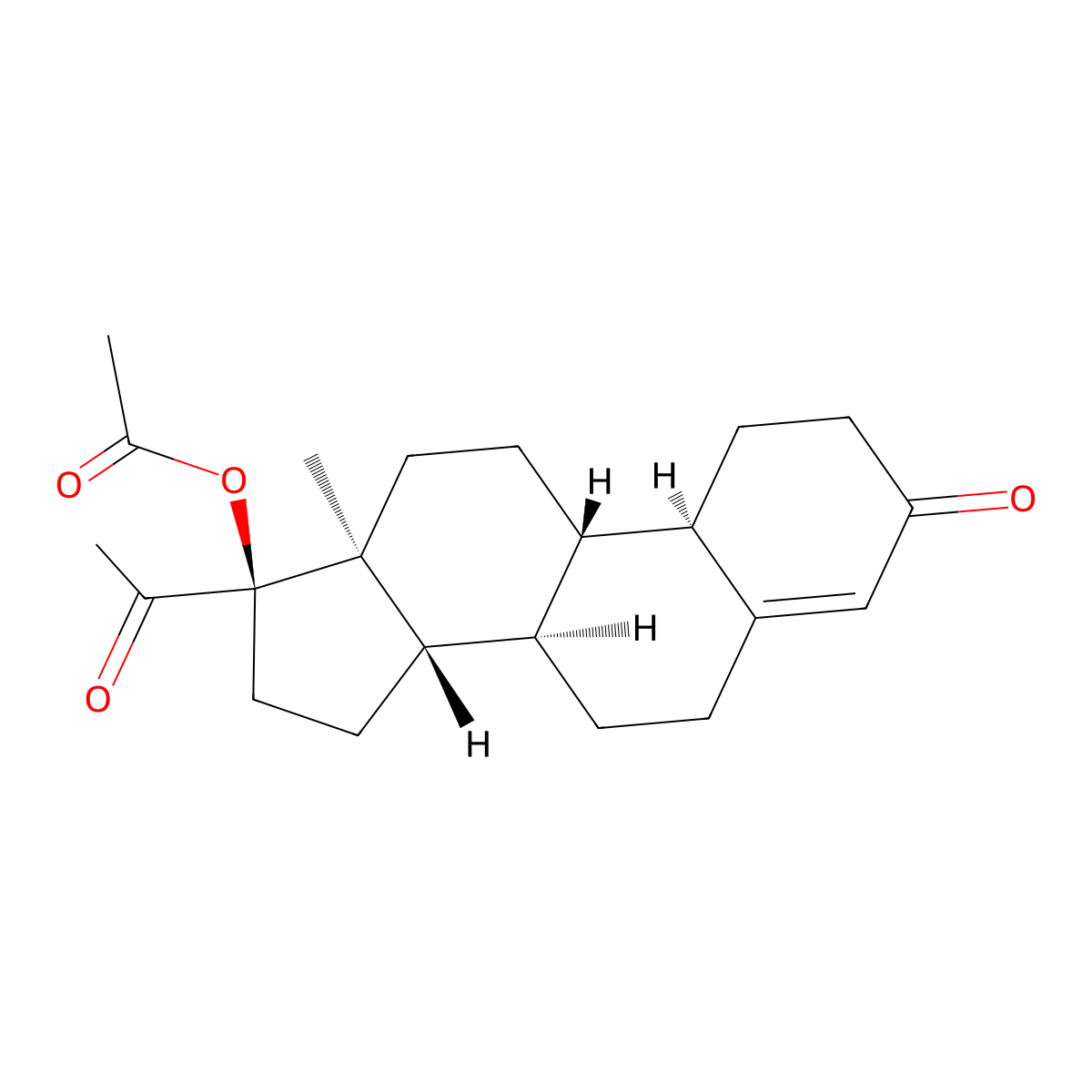 Gestonoronacetate molecular structure, CAS 31981-44-9