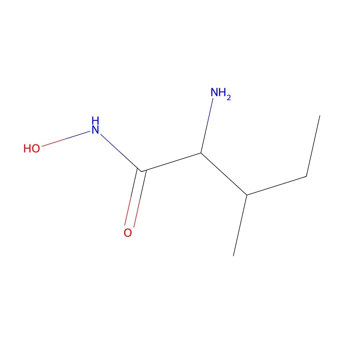 Isoleucylhydroxamic acid molecular structure, CAS 31982-77-1