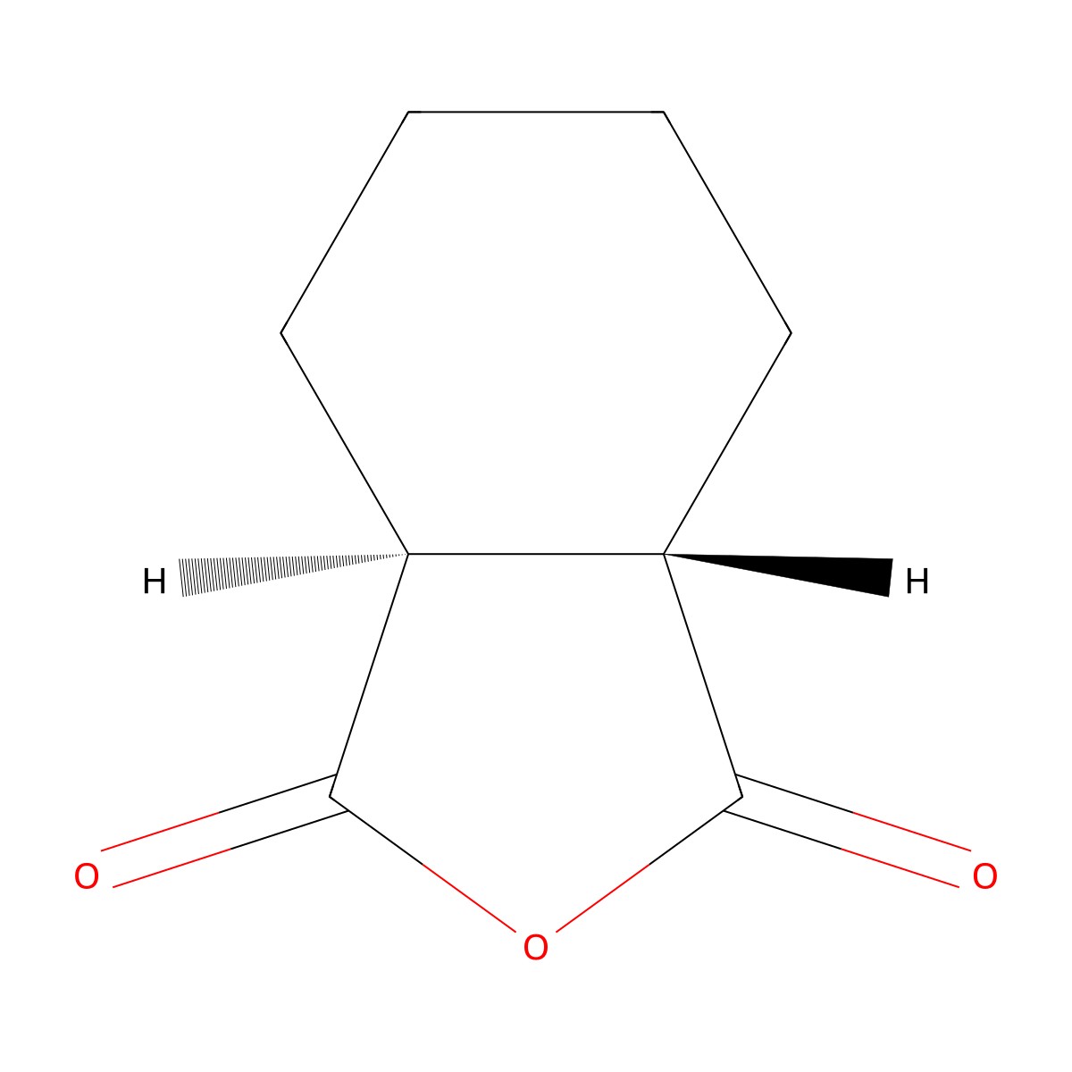 (-)-trans-1,2-Cyclohexanedicarboxylic Anhydride molecular structure, CAS 31982-85-1